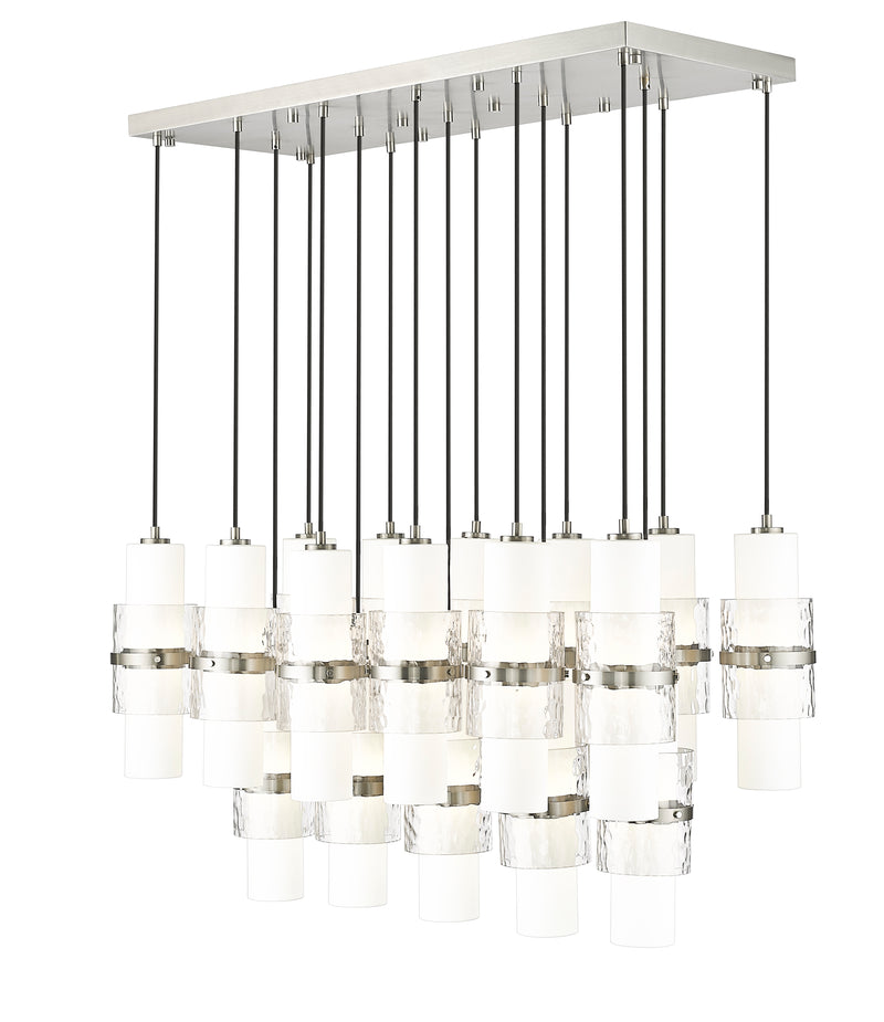 Cayden 17 Light 42" Linear Pendant in Brushed Nickel