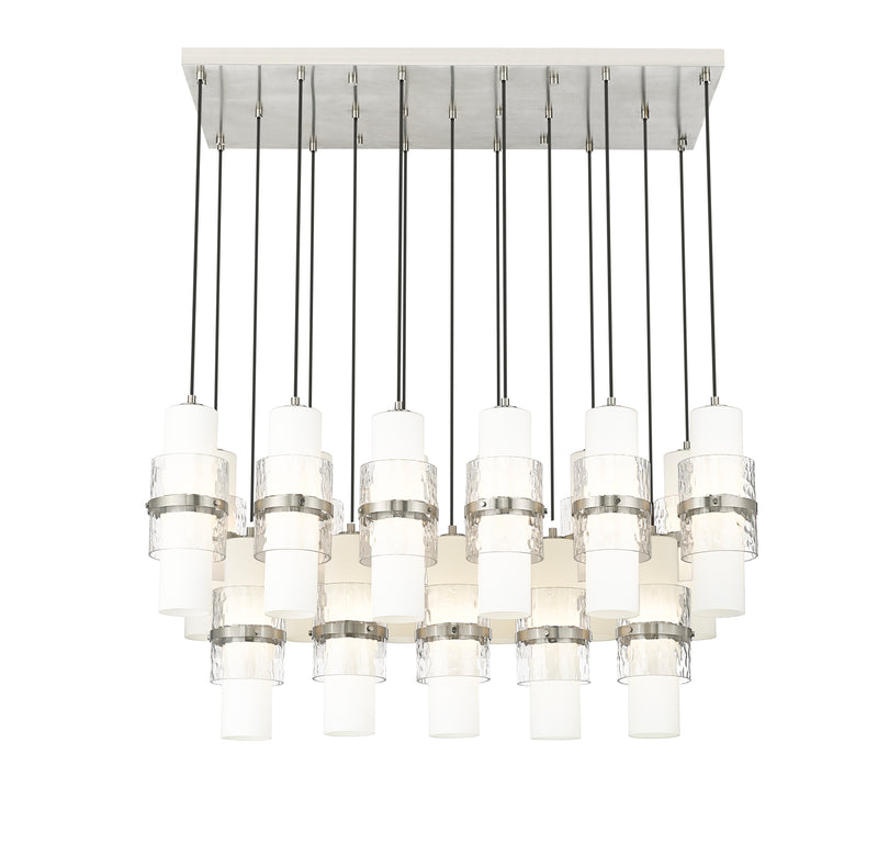 Cayden 17 Light 42" Linear Pendant in Brushed Nickel