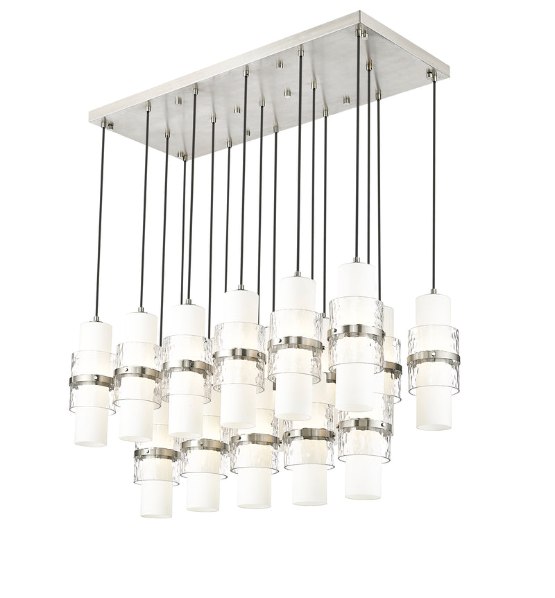 Cayden 17 Light 42" Linear Pendant in Brushed Nickel