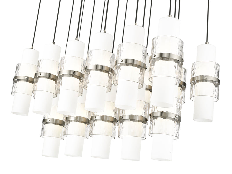 Cayden 17 Light 42" Linear Pendant in Brushed Nickel