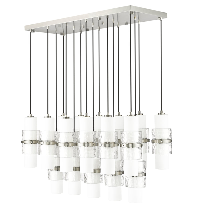 Cayden 17 Light 42" Linear Pendant in Brushed Nickel