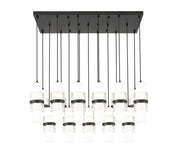 Cayden 17 Light 42" Linear Pendant in Matte Black
