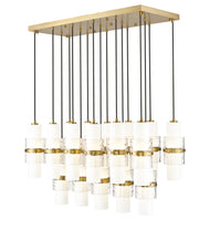 Cayden 17 Light 42" Linear Pendant in Modern Gold