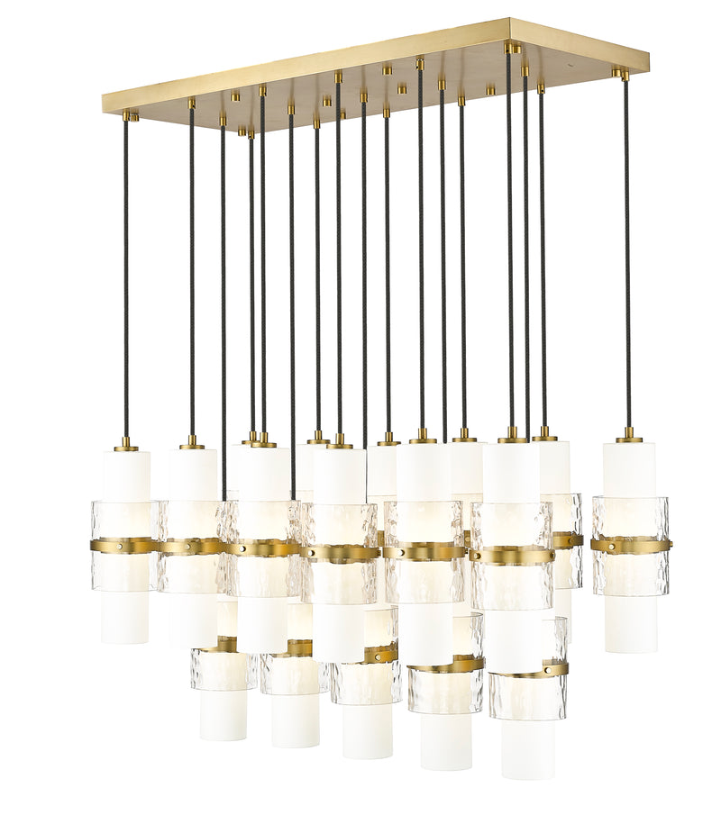 Cayden 17 Light 42" Linear Pendant in Modern Gold