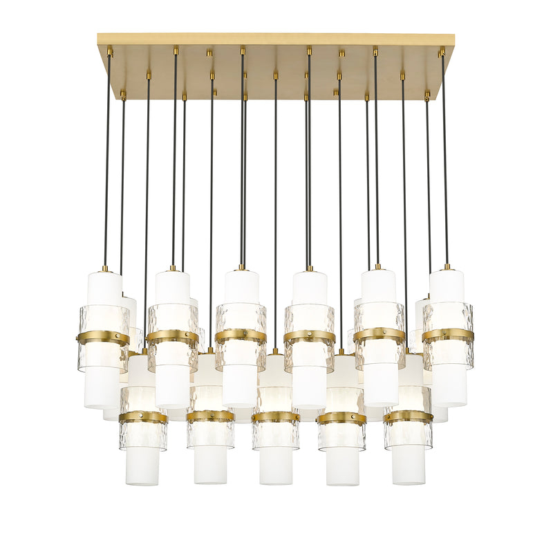 Cayden 17 Light 42" Linear Pendant in Modern Gold