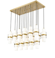 Cayden 17 Light 42" Linear Pendant in Modern Gold