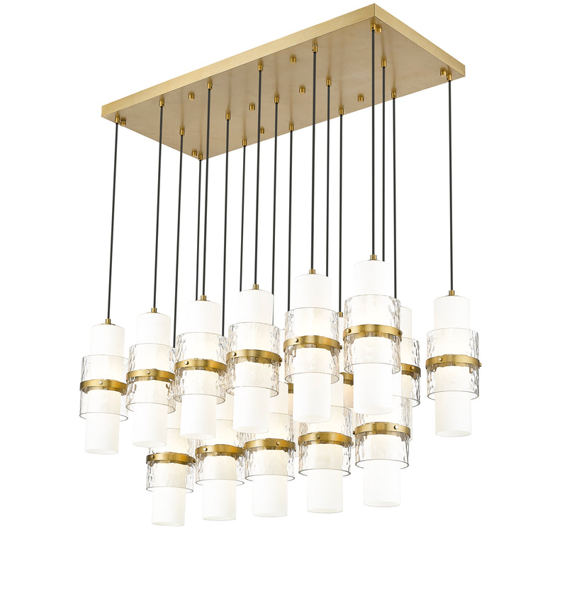 Cayden 17 Light 42" Linear Pendant in Modern Gold