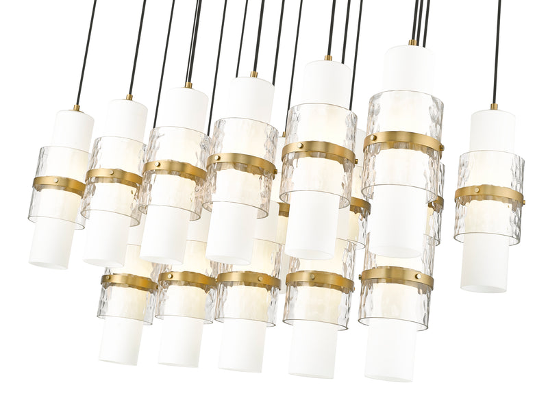 Cayden 17 Light 42" Linear Pendant in Modern Gold