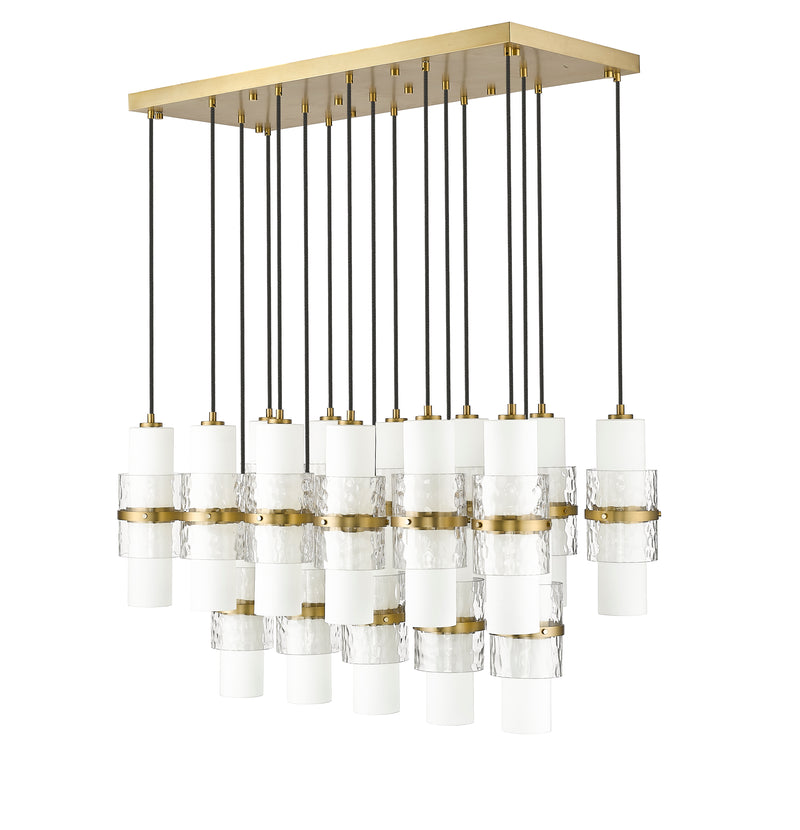 Cayden 17 Light 42" Linear Pendant in Modern Gold