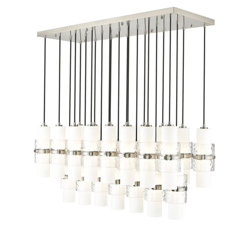 Cayden 23 Light 54" Linear Pendant in Brushed Nickel