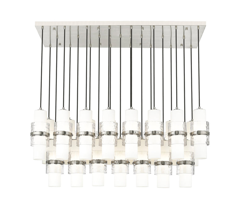 Cayden 23 Light 54" Linear Pendant in Brushed Nickel