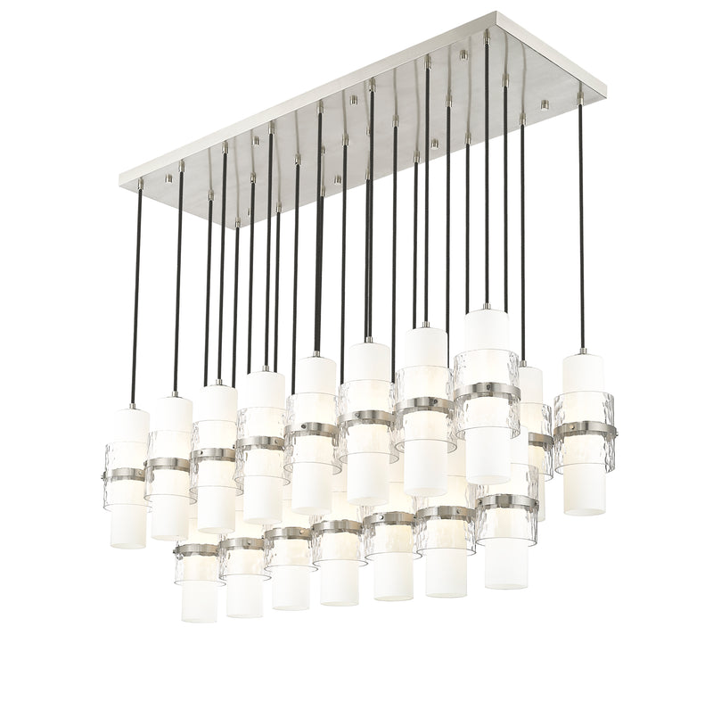 Cayden 23 Light 54" Linear Pendant in Brushed Nickel