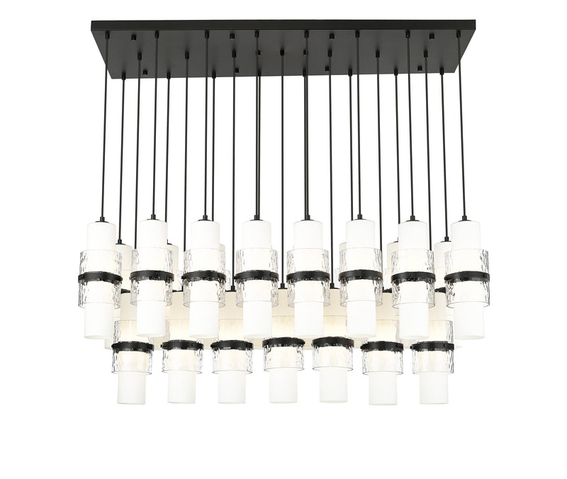 Cayden 23 Light 54" Linear Pendant in Matte Black