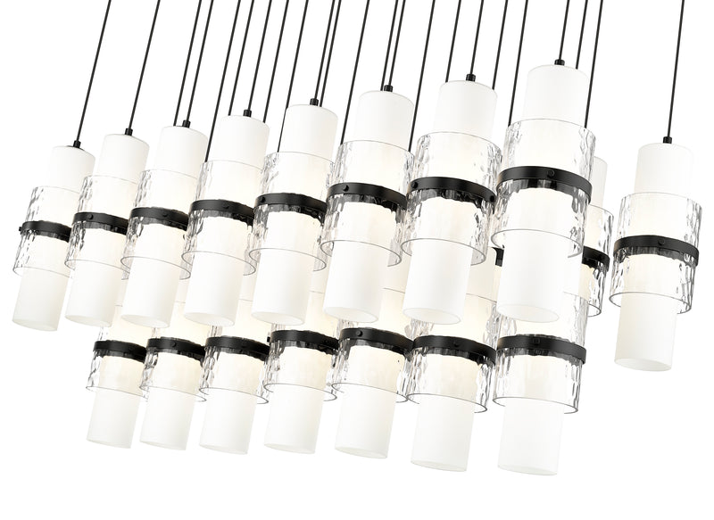 Cayden 23 Light 54" Linear Pendant in Matte Black