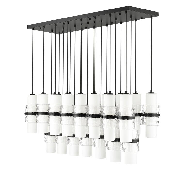 Cayden 23 Light 54" Linear Pendant in Matte Black