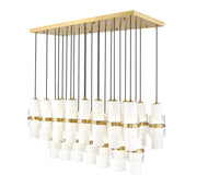 Cayden 23 Light 54" Linear Pendant in Modern Gold