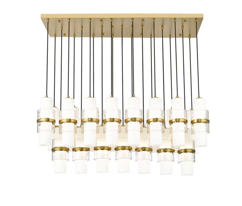 Cayden 23 Light 54" Linear Pendant in Modern Gold