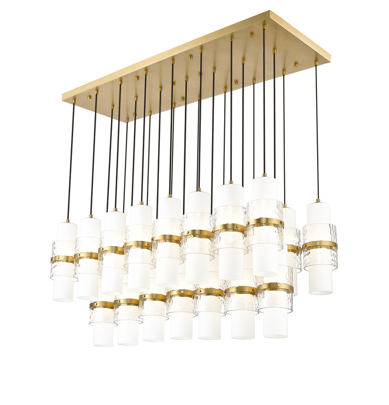 Cayden 23 Light 54" Linear Pendant in Modern Gold