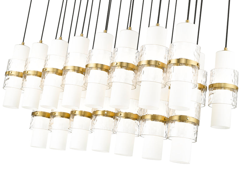 Cayden 23 Light 54" Linear Pendant in Modern Gold