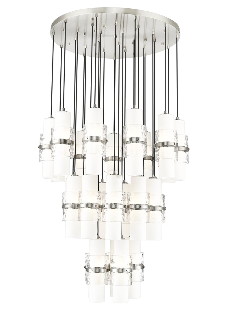Cayden 27 Light 36" Pendant in Brushed Nickel