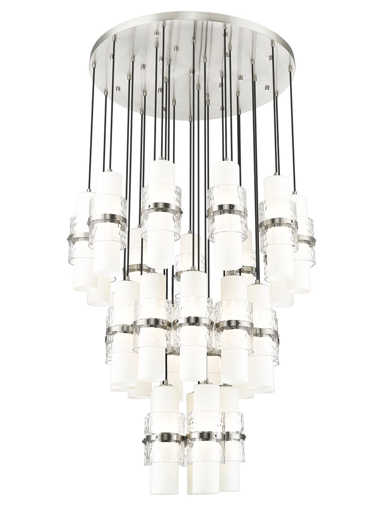 Cayden 27 Light 36" Pendant in Brushed Nickel