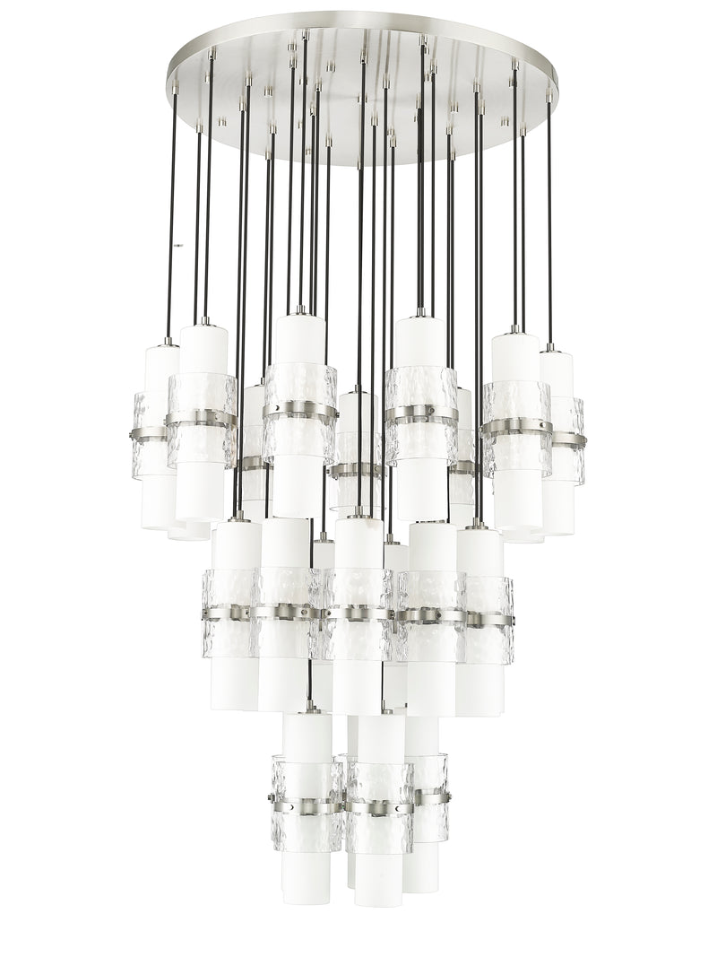 Cayden 27 Light 36" Pendant in Brushed Nickel
