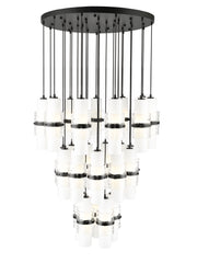 Cayden 27 Light 36" Pendant in Matte Black
