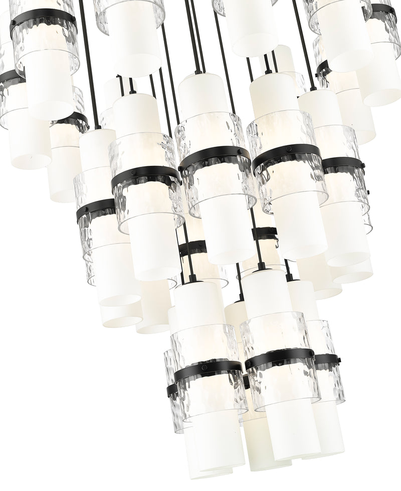 Cayden 27 Light 36" Pendant in Matte Black