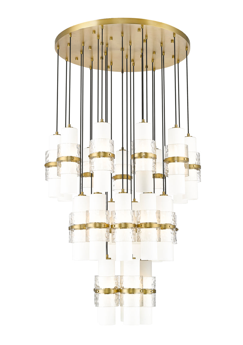 Cayden 27 Light 36" Pendant in Modern Gold
