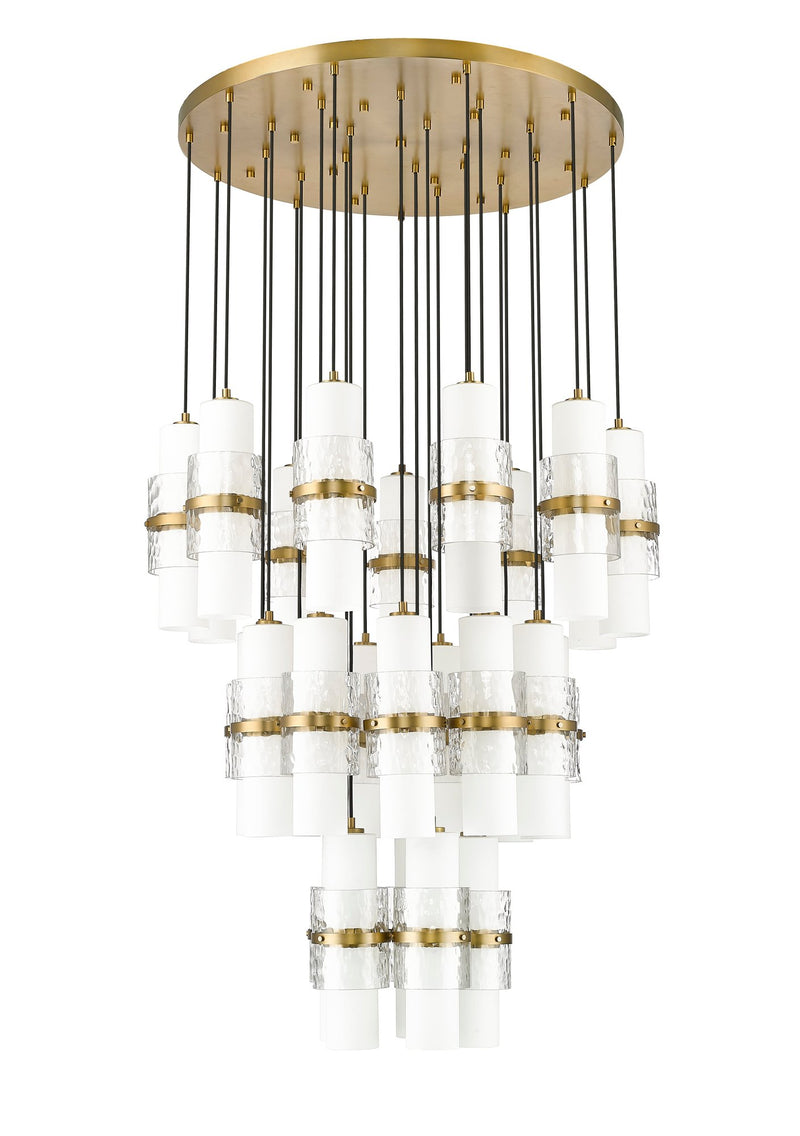 Cayden 27 Light 36" Pendant in Modern Gold