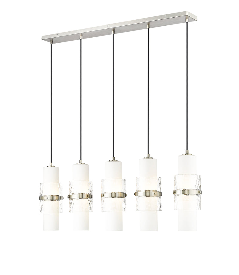 Cayden 5 Light 42" Linear Pendant in Brushed Nickel
