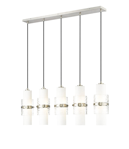 Cayden 5 Light 42" Linear Pendant in Brushed Nickel