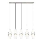 Cayden 5 Light 42" Linear Pendant in Brushed Nickel