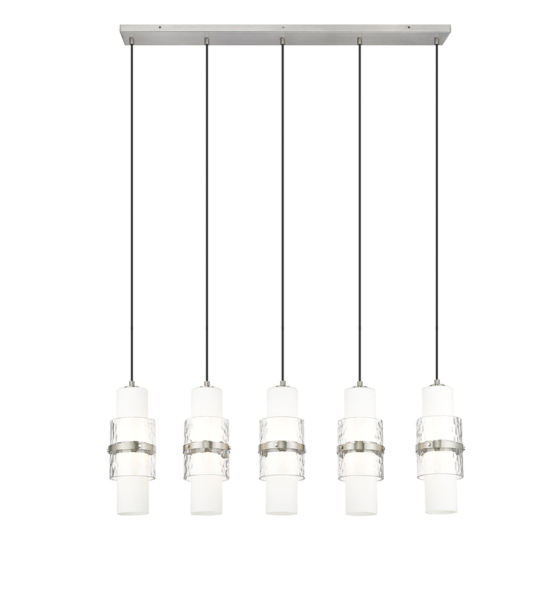 Cayden 5 Light 42" Linear Pendant in Brushed Nickel
