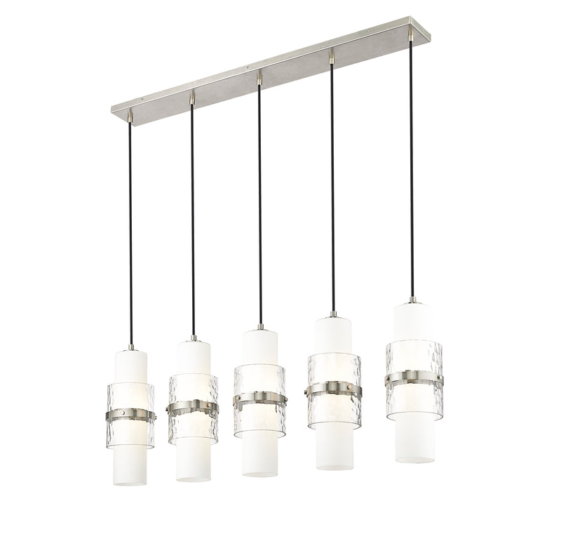Cayden 5 Light 42" Linear Pendant in Brushed Nickel