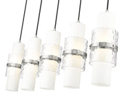 Cayden 5 Light 42" Linear Pendant in Brushed Nickel