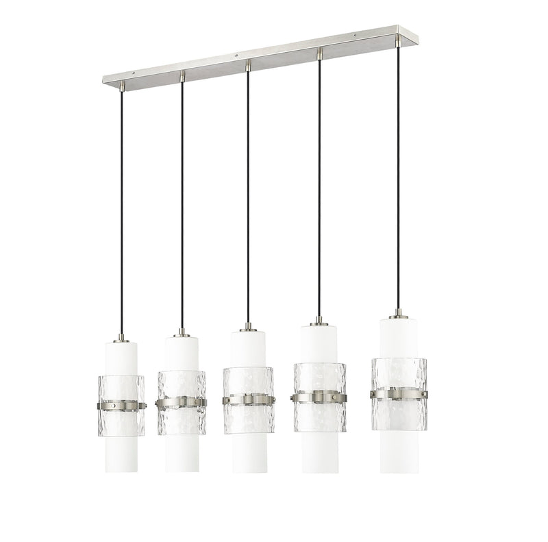 Cayden 5 Light 42" Linear Pendant in Brushed Nickel