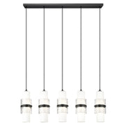 Cayden 5 Light 42" Linear Pendant in Matte Black