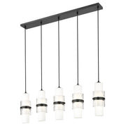 Cayden 5 Light 42" Linear Pendant in Matte Black