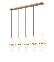 Cayden 5 Light 42" Linear Pendant in Modern Gold