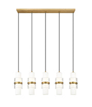 Cayden 5 Light 42" Linear Pendant in Modern Gold