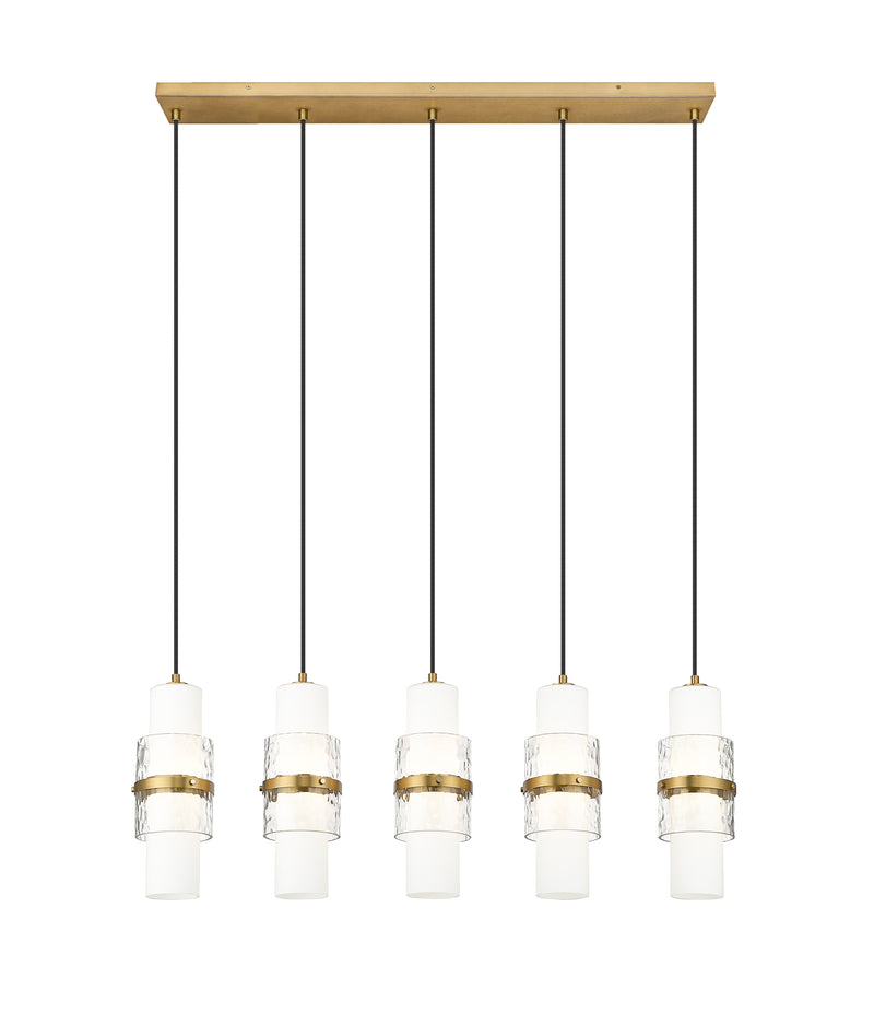 Cayden 5 Light 42" Linear Pendant in Modern Gold