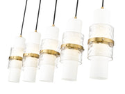Cayden 5 Light 42" Linear Pendant in Modern Gold