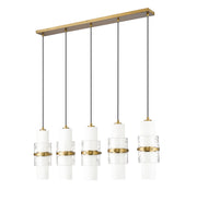 Cayden 5 Light 42" Linear Pendant in Modern Gold