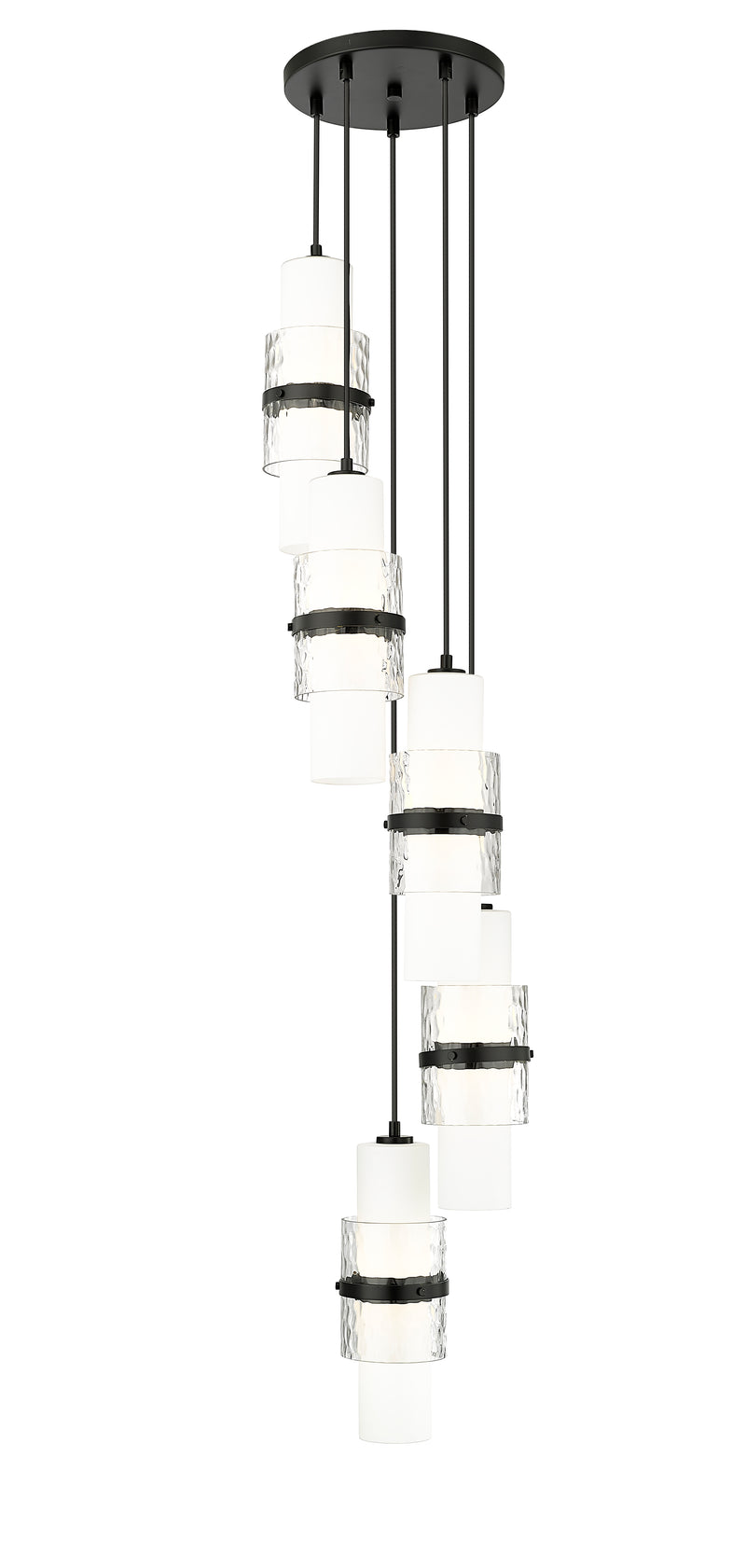 Cayden 5 Light 12" Pendant in Matte Black