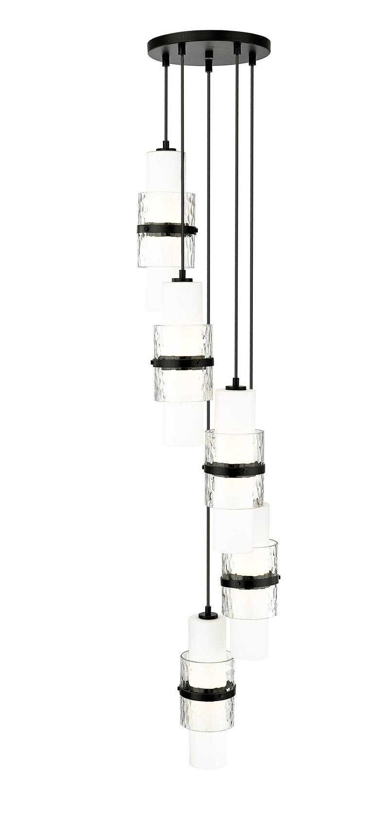 Cayden 5 Light 12" Pendant in Matte Black