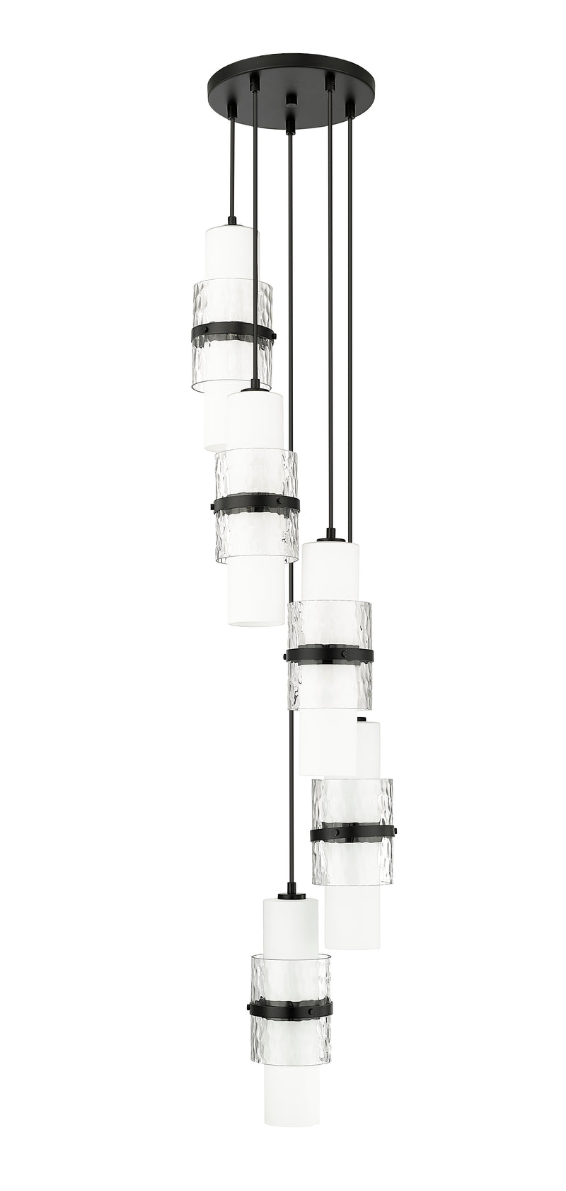 Cayden 5 Light 12" Pendant in Matte Black