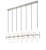Cayden 7 Light 54" Linear Pendant in Brushed Nickel