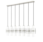 Cayden 7 Light 54" Linear Pendant in Brushed Nickel