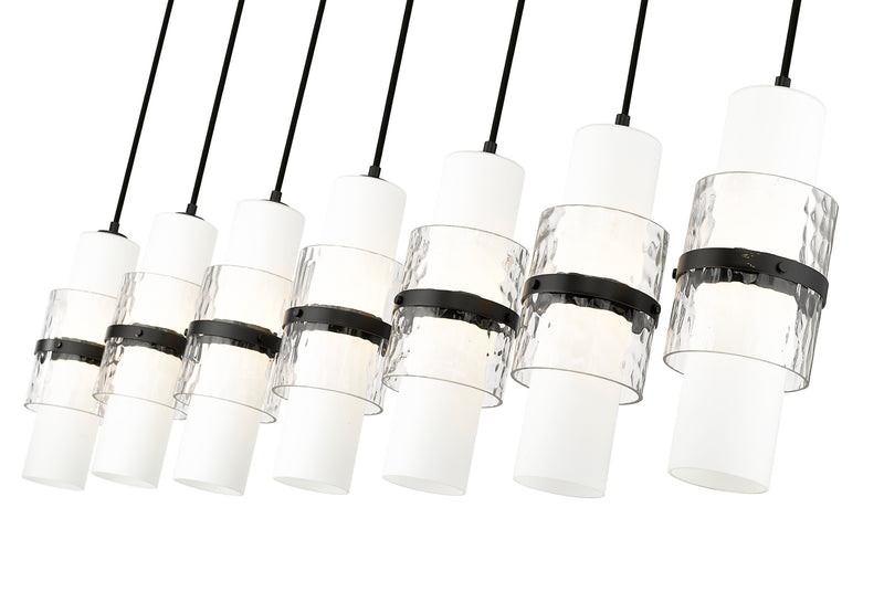 Cayden 7 Light 54" Linear Pendant in Matte Black